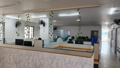 The open-plan workspace at our Hyderabad office